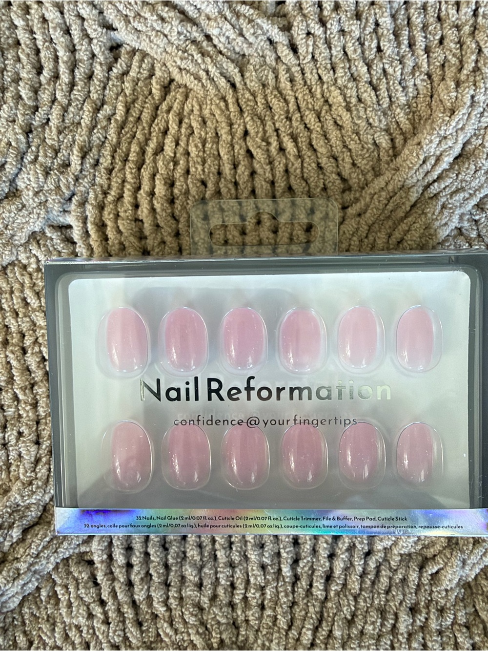 Nail Reformation - Ballet Pink - Extra Short Round Press-On Nails Set - New!